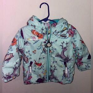Obermeyer girls winter ski jacket size 2 ASHOR FABLE FLORAL I GROW tech